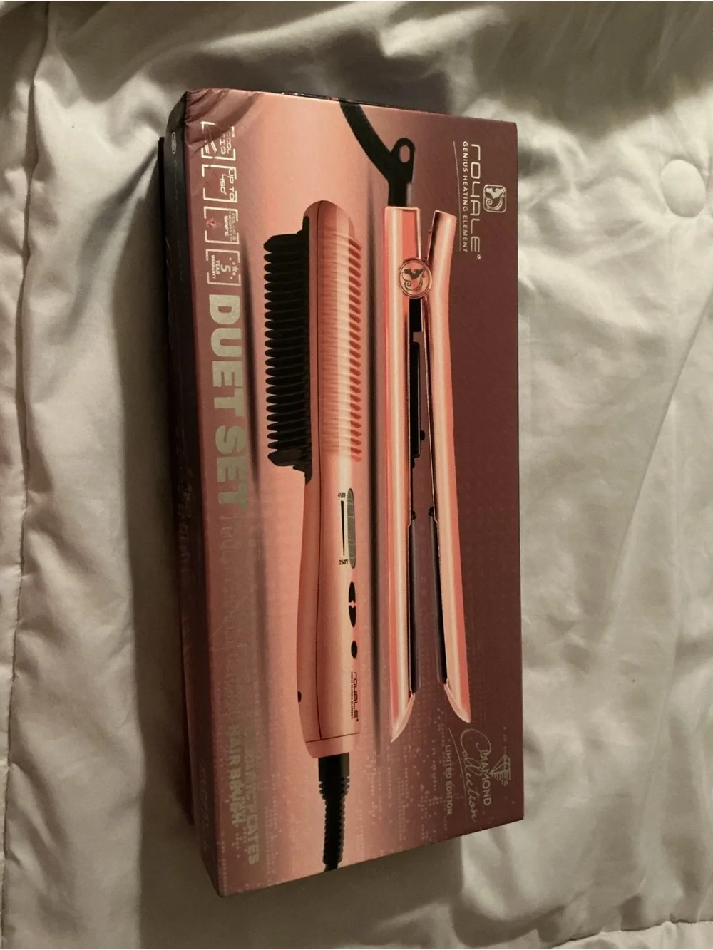 Rouge Helium Duet Set Pink Hair Straightener & Brush